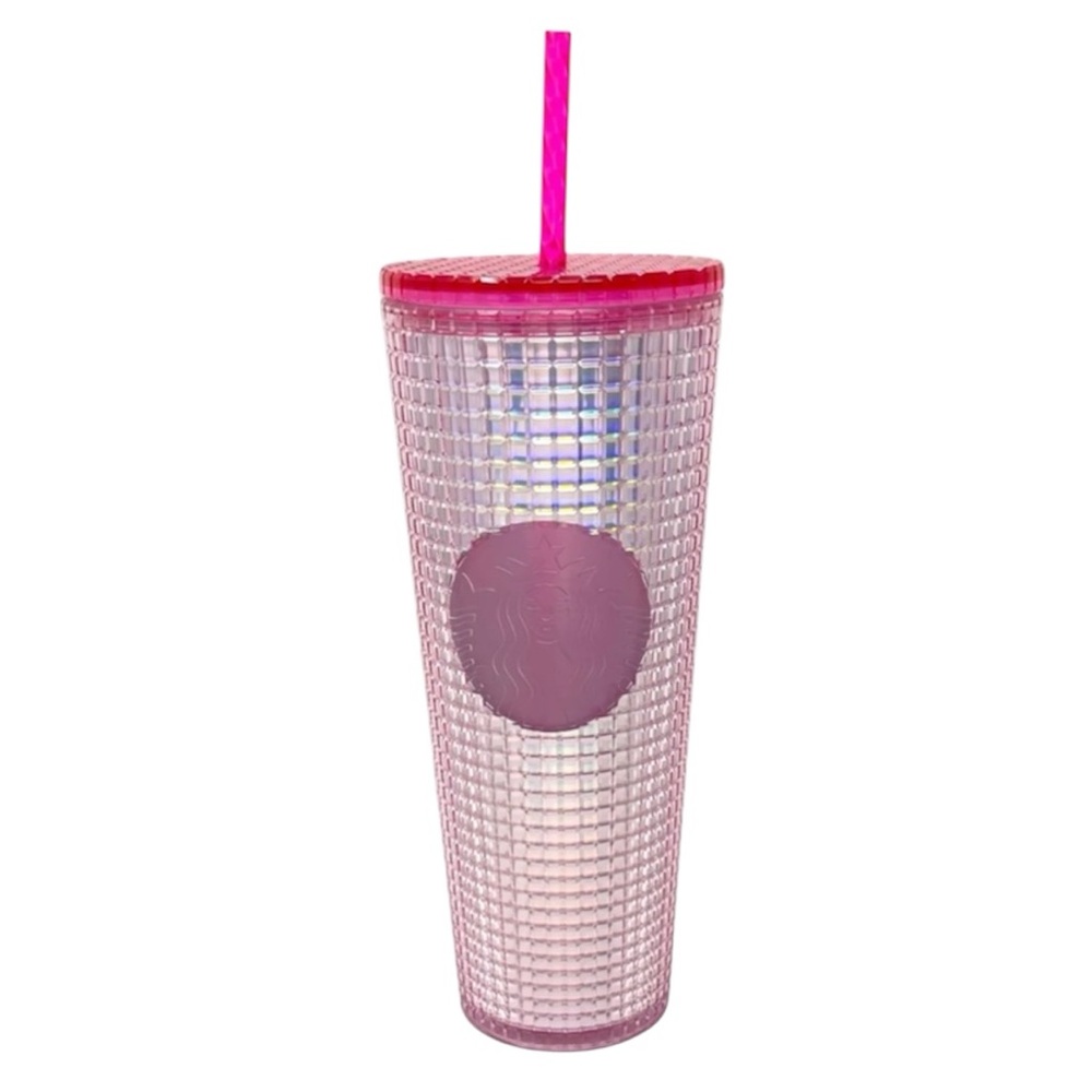 Starbucks 2023 Iridescent Bubblegum‎ Grid  24oz Venti Tumbler
